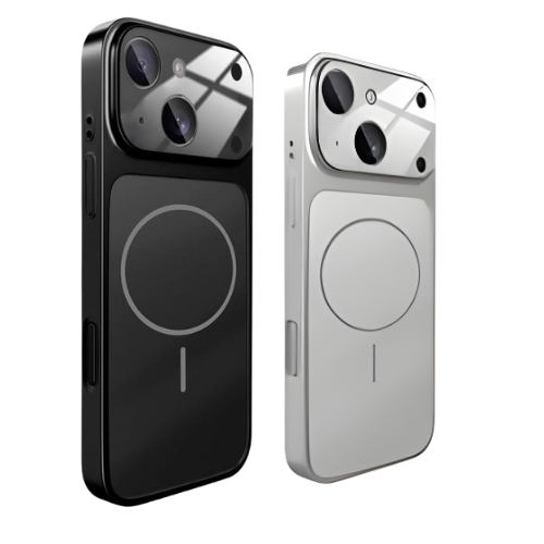 Magnetic AG Frosted Glass Case Compatible With iPhone 13 – MagSafe Compatible, Matte Anti-Fingerprint Protective Cover Conversion to 17 Pro Max Look