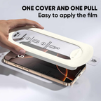 iPhone 17 Pro Max Glass Screen Protector With Magic Box – Auto Alignment Tool, Easy Installation, Dust Remover, HD Clear Protection