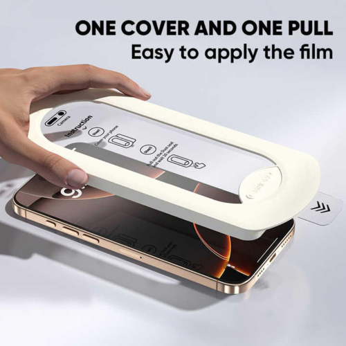 iPhone 17 Pro Max Glass Screen Protector With Magic Box – Auto Alignment Tool, Easy Installation, Dust Remover, HD Clear Protection