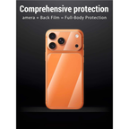 iPhone 17 Pro Max Slim Plastic Back Film & Camera Lens Protector – Clear Anti-Scratch Flexible Shield
