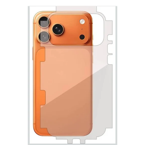 iPhone 17 Pro Max Full-Edge Gel Back Skin – Scratch-Resistant, Side Coverage, No Camera Cut, Available in Clear & Matte