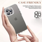 iPhone 15 Pro Max / iPhone 15 Pro – Full Metal Rhinestone Camera Protector with Lens Glass