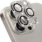 iPhone 15 Pro Max / iPhone 15 Pro – Full Metal Rhinestone Camera Protector with Lens Glass