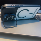 iPhone 17 Pro Max Magnetic MagSafe Case – Carbon Fiber Design, Sliding Metal Camera Cover, Built-In Kickstand, Premium Shockproof Protection