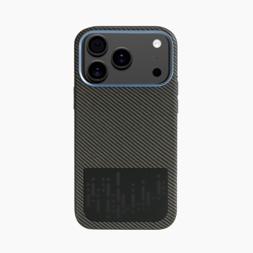 iPhone 17 Pro Carbon Fiber Shockproof Case – Slim Design, Metal Camera Frame, Wireless Charging Compatible, Premium Protection