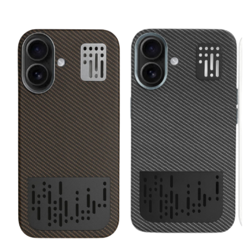 iPhone 17 Carbon Fiber Shockproof Case – Slim Design, Metal Camera Frame, Wireless Charging Compatible, Premium Protection