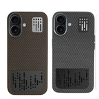 iPhone 17 Carbon Fiber Shockproof Case – Slim Design, Metal Camera Frame, Wireless Charging Compatible, Premium Protection