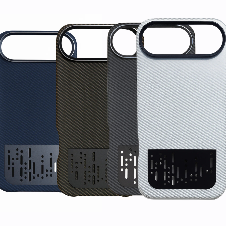 iPhone Air Carbon Fiber Shockproof Case – Slim Design, Metal Camera Frame, Wireless Charging Compatible, Premium Protection