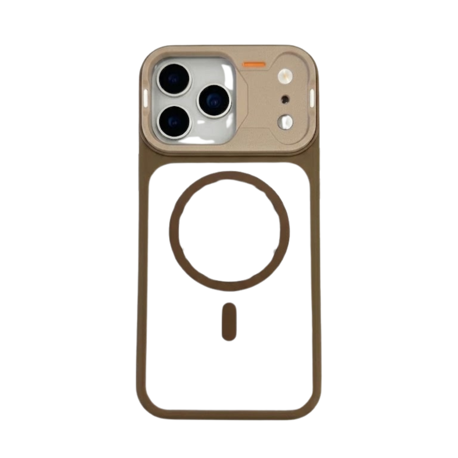 iPhone 12 Pro Max conversion case with beige frame and MagSafe ring