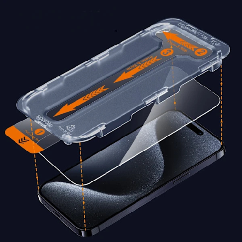 Privacy Tempered Glass Screen Protector for iPhone 13 / 13 Pro / 14 With Magic Box – Anti-Spy, Dust-Proof, EasyFit Auto Dust Removal Kit