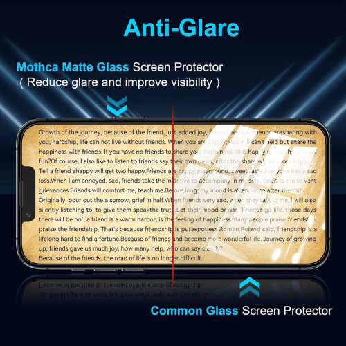 iPhone Air Matte Tempered Glass Screen Protector – Full Coverage, Anti-Fingerprint, HD Matte, Black Frame