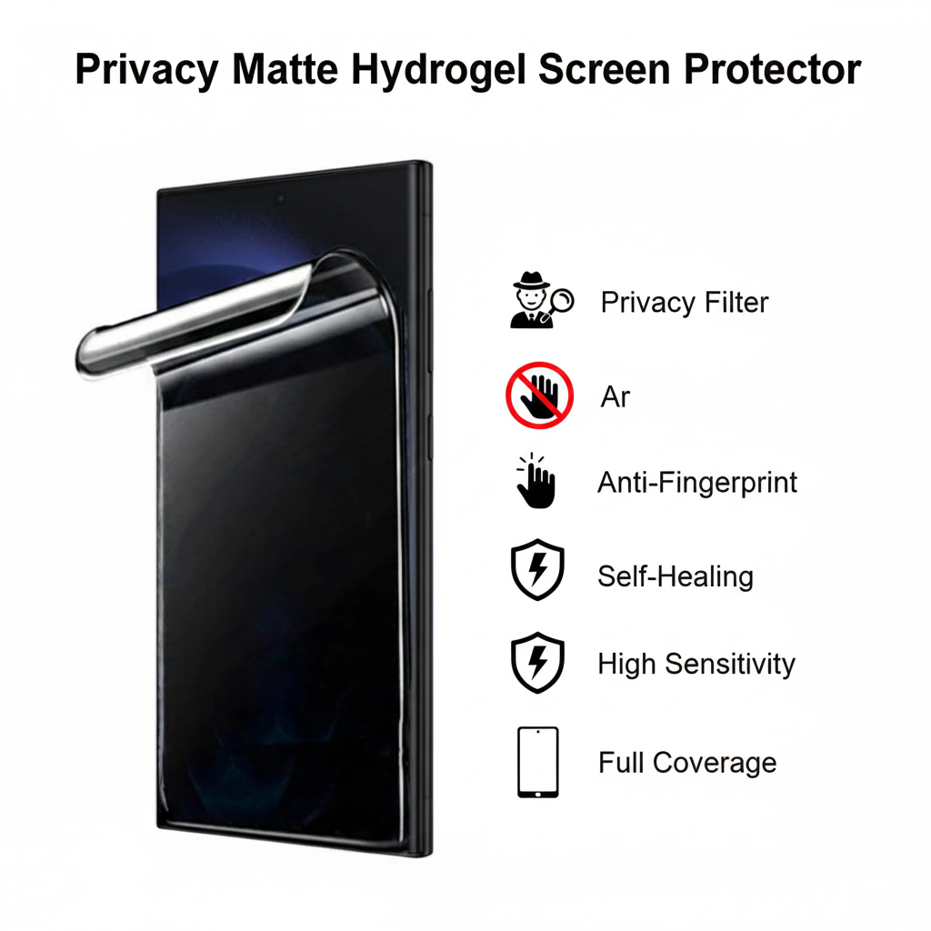 Gelatin Privacy Matte Screen Protector – Anti-Spy Design, Scratch Resistance & Easy Installation Compatible with Infinix Note 40 5G /  Note 40