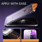 Privacy Tempered Glass Screen Protector for iPhone 13 / 13 Pro / 14 With Magic Box – Anti-Spy, Dust-Proof, EasyFit Auto Dust Removal Kit