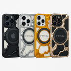 Premium Shock-Resistant Frame Case – Compatible with iPhone 16 Pro Max – Matte Wave Design with MagSafe Ring