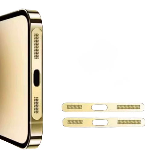 Anti-Dust Metal Mesh Sticker for iPhone Speaker – 2-Pack + Silicone Charging Port Dust Plug – Compatible with iPhone 12/13/14/15/16/17
