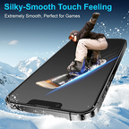 iPhone Air Matte Tempered Glass Screen Protector – Full Coverage, Anti-Fingerprint, HD Matte, Black Frame