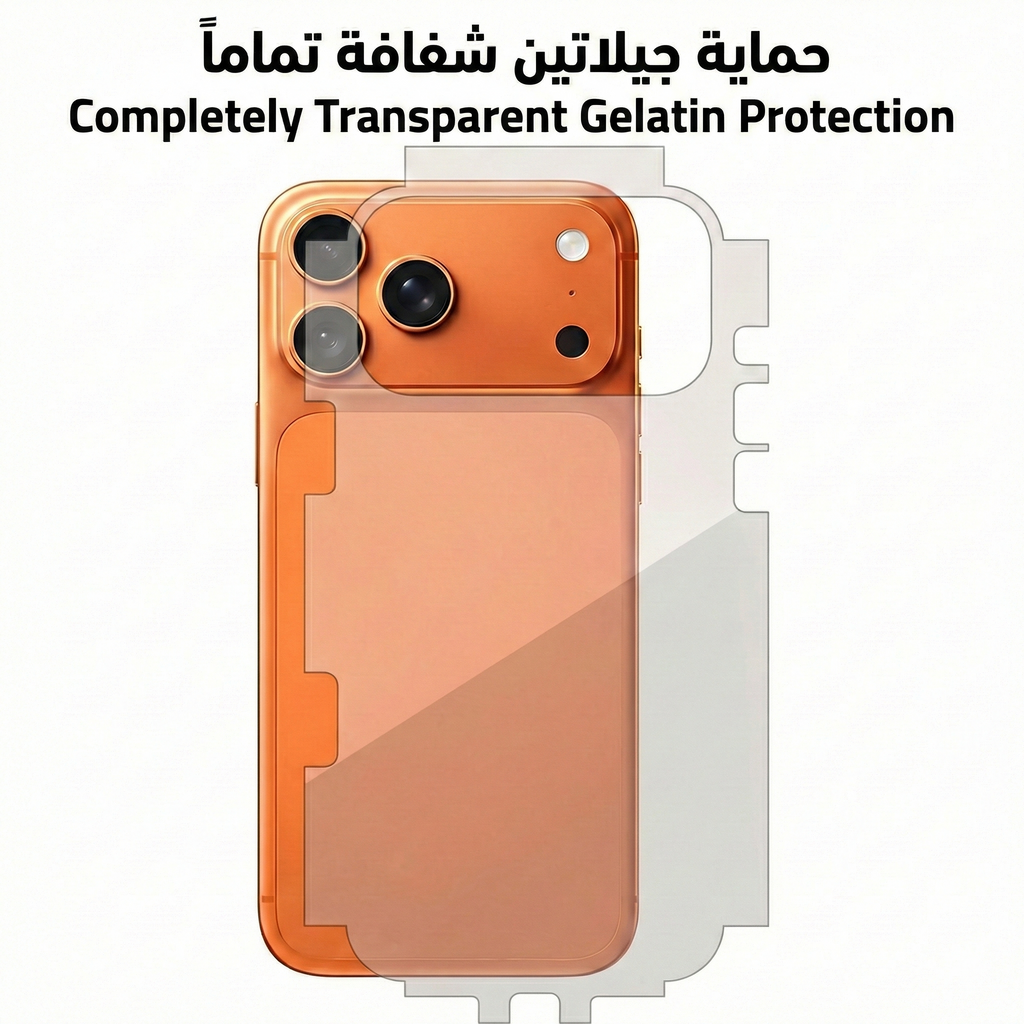 Back Sticker Screen Protector Gelatin Clear HD Full Side Anti Scratch Compatible With iPhone 15 Pro Max