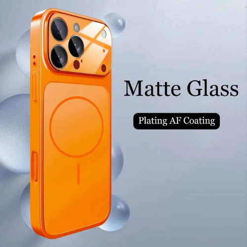 Magnetic AG Frosted Glass Case Compatible With iPhone 13 Pro Max – MagSafe Compatible, Matte Anti-Fingerprint Protective Cover Conversion to 17 Pro Max Look