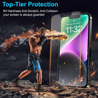 iPhone Air Matte Tempered Glass Screen Protector – Full Coverage, Anti-Fingerprint, HD Matte, Black Frame
