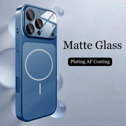 Magnetic AG Frosted Glass Case Compatible With iPhone 13 Pro – MagSafe Compatible, Matte Anti-Fingerprint Protective Cover Conversion to 17 Pro Max Look
