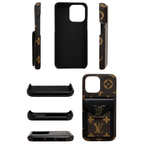 Compatible with iPhone 17 Pro Max Luxury LV Crossbody Phone Case with Mini Bag – Premium PU Leather, Shoulder Strap, Shockproof Design