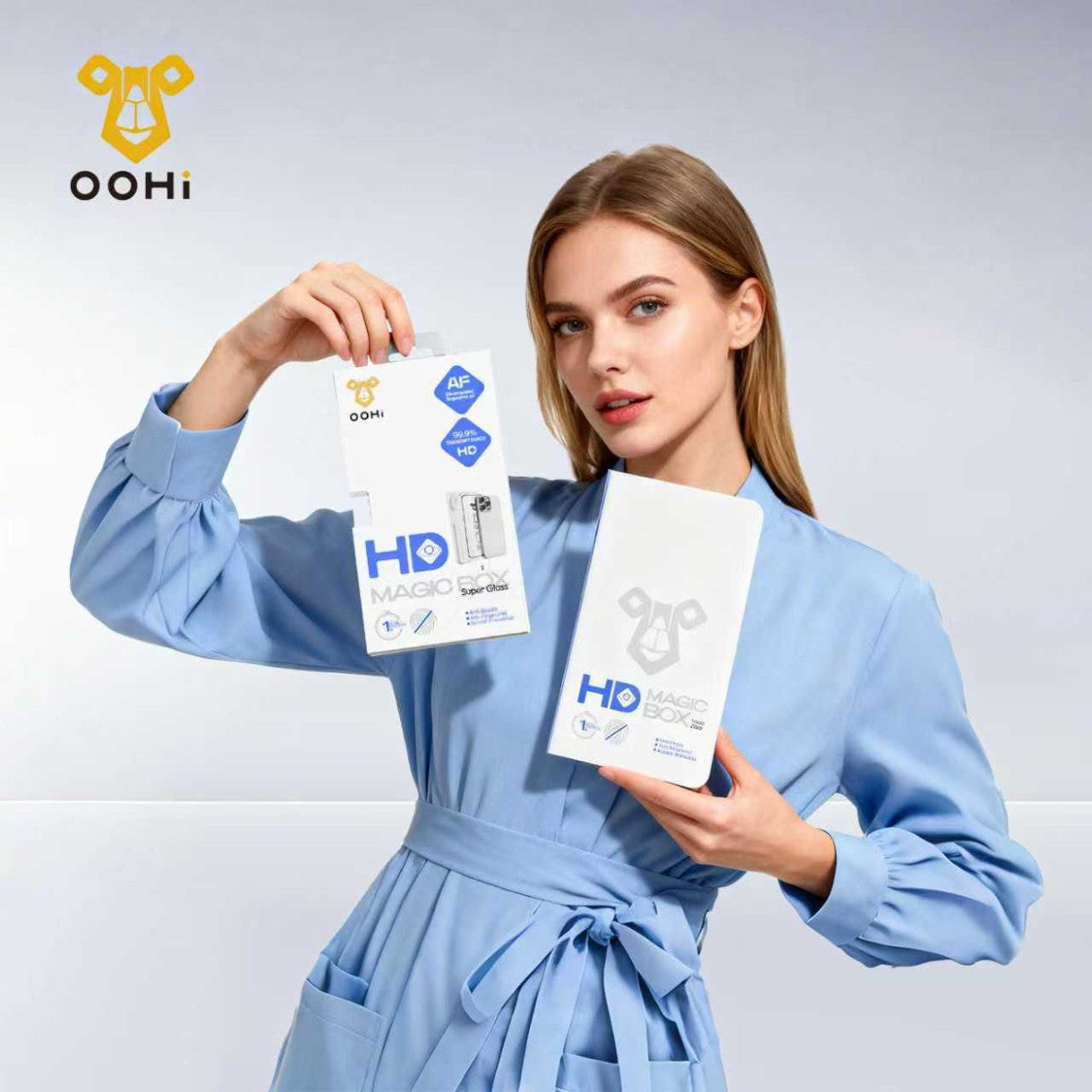 iPhone 17 Pro Max Compatible With Privacy Screen Protector Glass With Magic Box - Anti-Spy, Black Frame, OOHI Brand Super Glass