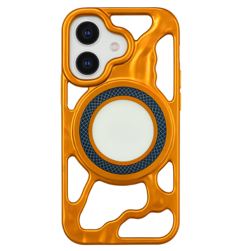 Premium Shock-Resistant Frame Case – Compatible with iPhone 17 – Matte Wave Design with MagSafe Ring