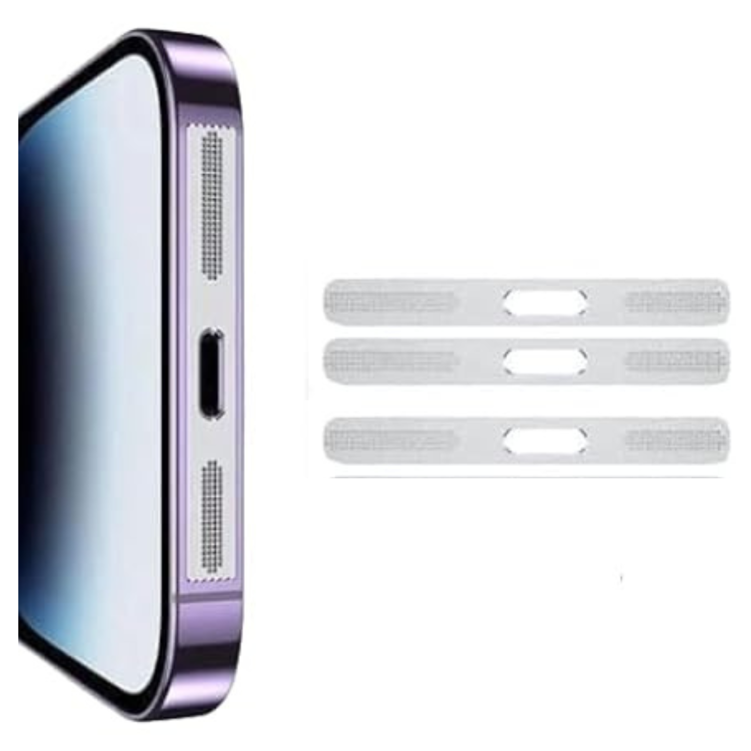 [3-Pack] Metal Anti-Dust Mesh Filter for iPhone Earpiece & Speaker – Compatible with iPhone 12 to 16 Pro Max