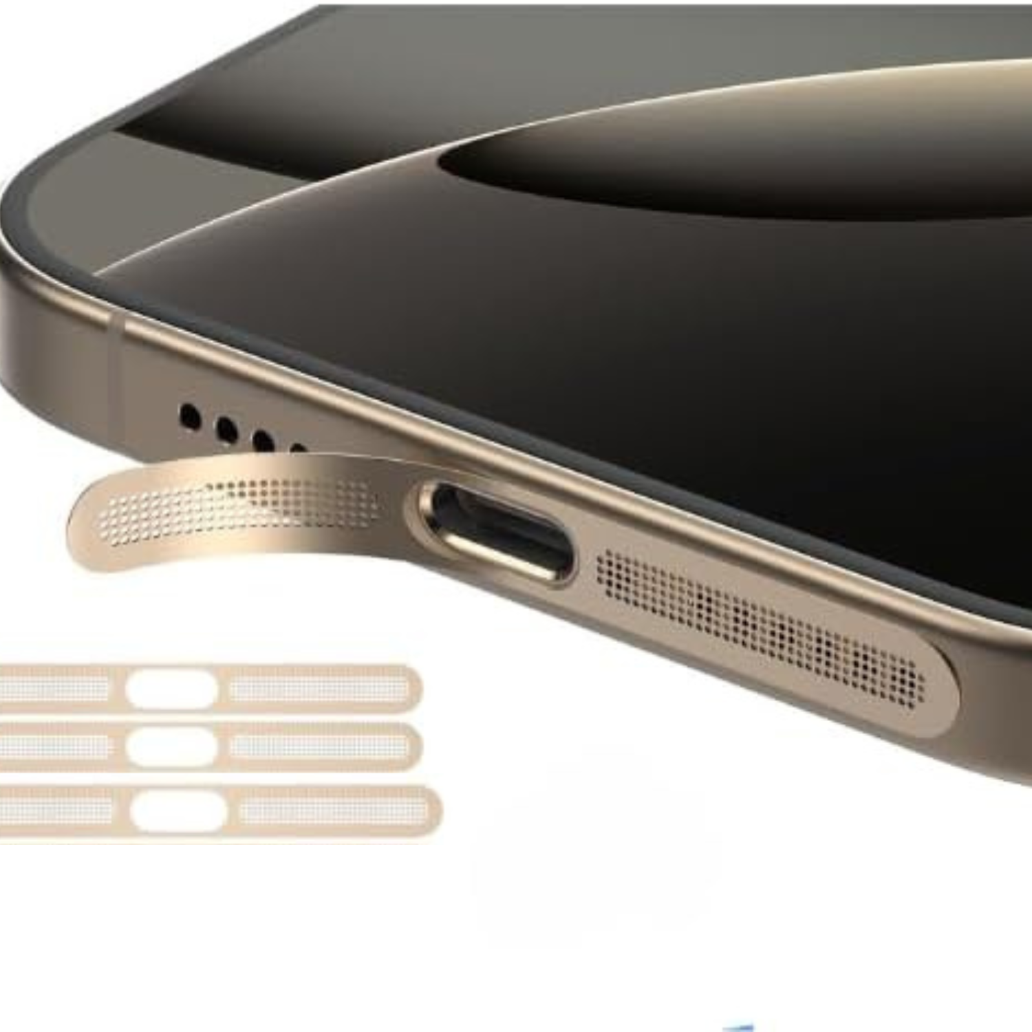 [3-Pack] Metal Anti-Dust Mesh Filter for iPhone Earpiece & Speaker – Compatible with iPhone 12 to 16 Pro Max
