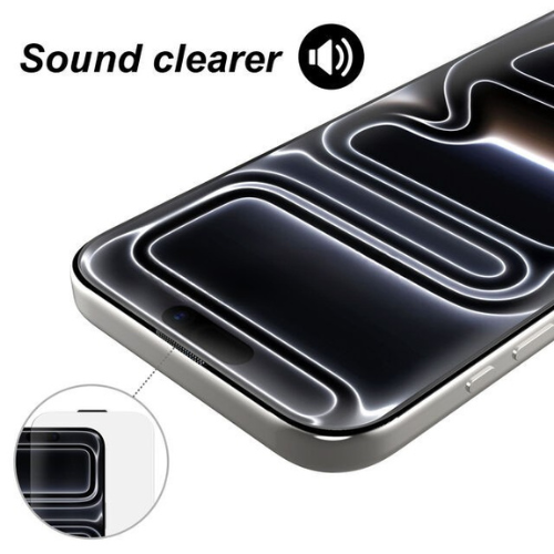 iPhone 17 Pro Crystal Transparent Tempered Glass Screen Protector – Premium Clear Protection with Speaker Mesh, Anti-Scratch, Full Coverage