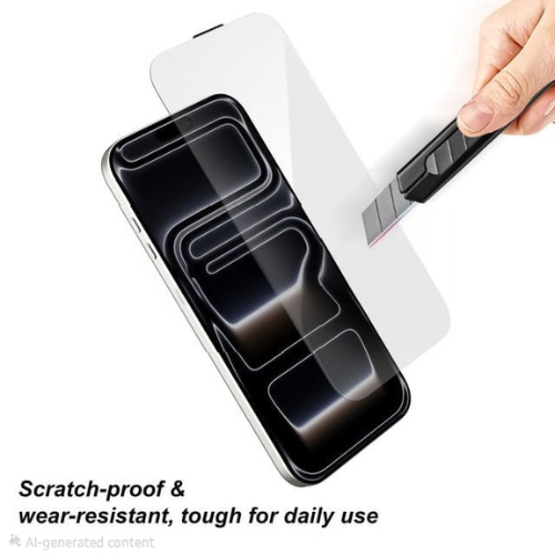 iPhone 17 Pro Crystal Transparent Tempered Glass Screen Protector – Premium Clear Protection with Speaker Mesh, Anti-Scratch, Full Coverage