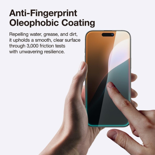 iPhone 16 Pro Max Crystal Transparent Tempered Glass Screen Protector – Premium Clear Protection with Speaker Mesh, Anti-Scratch, Full Coverage