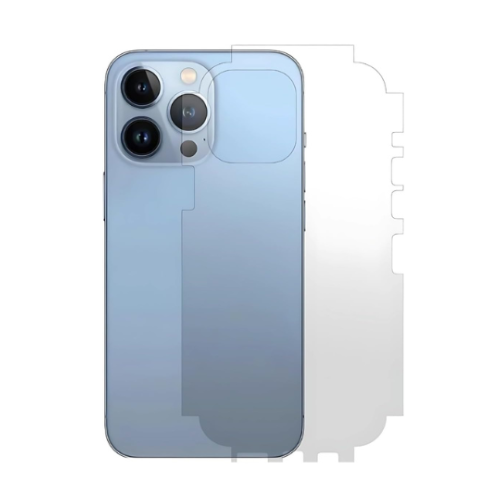 iPhone 13 Pro Max Full-Edge Gel Back Skin – Scratch-Resistant, Side Coverage, No Camera Cut, Available in Clear & Matte