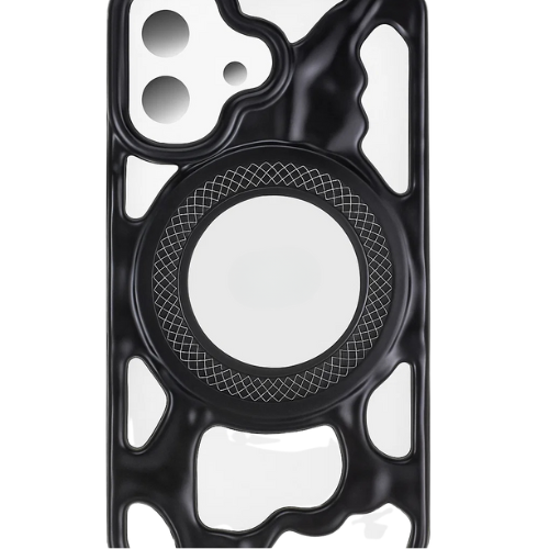 Premium Shock-Resistant Frame Case – Compatible with iPhone 16 – Matte Wave Design with MagSafe Ring