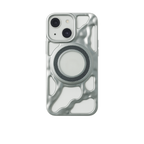 Premium Shock-Resistant Frame Case – Compatible with iPhone 13 / iPhone 14 – Matte Wave Design with Magnetic Ring Frame