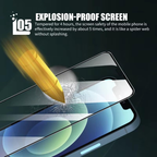 iPhone 16 Pro Max 3D HD Clear Tempered Glass Screen Protector – Full Edge-to-Edge Coverage, Scratch-Resistant, Bubble-Free Installation, Black Frame