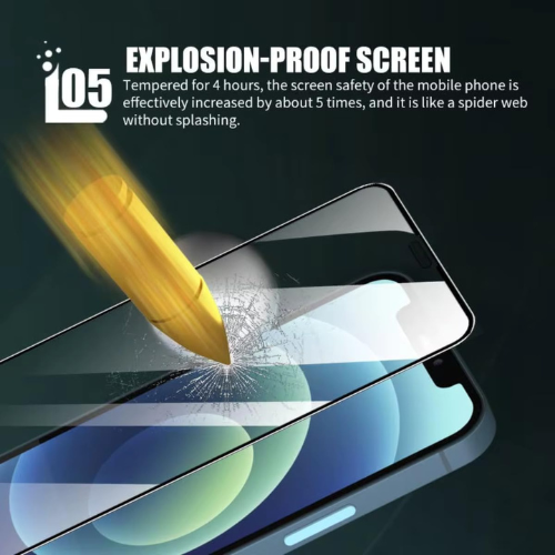 iPhone 16 Pro Max 3D HD Clear Tempered Glass Screen Protector – Full Edge-to-Edge Coverage, Scratch-Resistant, Bubble-Free Installation, Black Frame