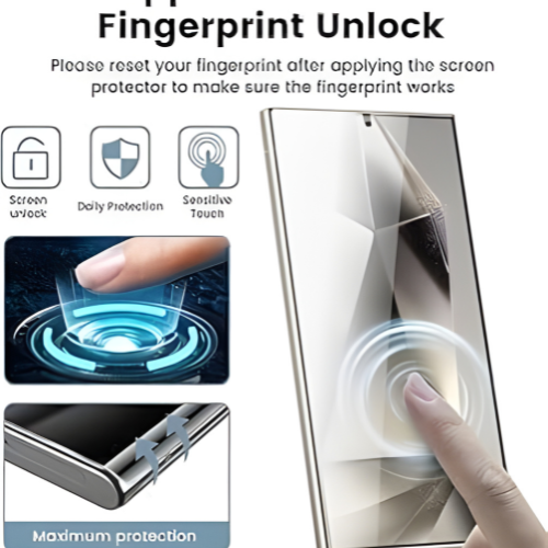 Samsung Galaxy S24 Ultra Crystal Transparent Tempered Glass Screen Protector – Premium Clear Protection with Speaker Mesh, Anti-Scratch, Full Coverage