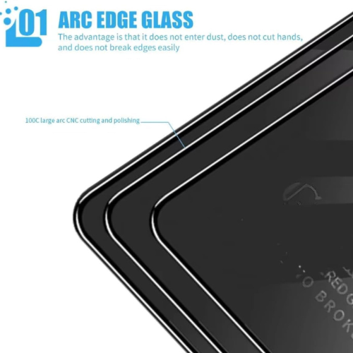 iPhone 16 Pro Max 3D HD Clear Tempered Glass Screen Protector – Full Edge-to-Edge Coverage, Scratch-Resistant, Bubble-Free Installation, Black Frame