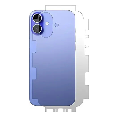 iPhone 16 Plus Full-Edge Gel Back Skin – Scratch-Resistant, Side Coverage, No Camera Cut, Available in Clear & Matte