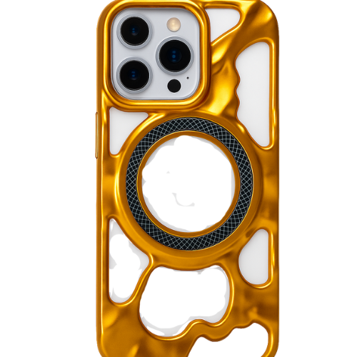 Premium Shock-Resistant Frame Case – Compatible with iPhone 16 Pro Max – Matte Wave Design with MagSafe Ring