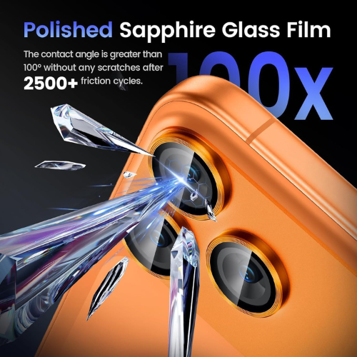 iPhone 17 Pro Camera Lens Protector – Metal Ring Frame, Tempered Glass Back Lens Cover, Scratch-Resistant, Full Camera Protection