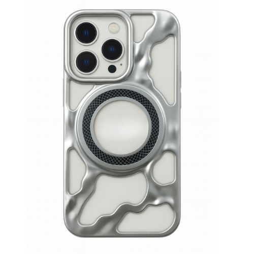 Premium Shock-Resistant Frame Case – Compatible with iPhone 12 Pro Max – Matte Wave Design with Magnetic Ring Frame