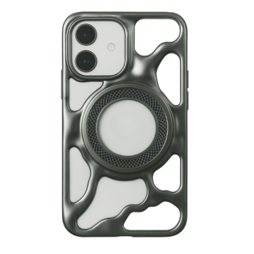 Premium Shock-Resistant Frame Case – Compatible with iPhone 13 / iPhone 14 – Matte Wave Design with Magnetic Ring Frame