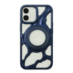 Premium Shock-Resistant Frame Case – Compatible with iPhone 15 – Matte Wave Design with Magnetic Ring Frame