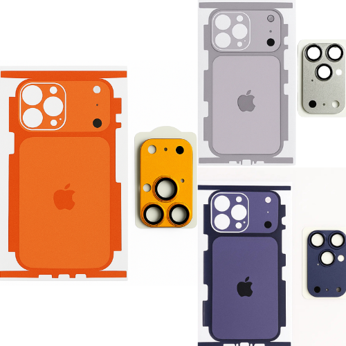 iPhone 17 Pro Max Conversion Kit – Premium Back Skin + Metal Camera Ring | Compatible with iPhone 14/15/16 Pro Max