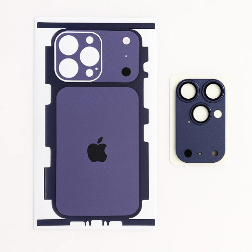 iPhone 17 Pro Max Conversion Kit – Premium Back Skin + Metal Camera Ring | Compatible with iPhone 14/15/16 Pro Max