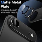 iPhone Air Camera Lens Protector – Metal Ring Frame, Tempered Glass Back Lens Cover, Scratch-Resistant, Full Camera Protection - Silver