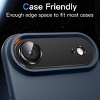 iPhone Air Camera Lens Protector – Metal Ring Frame, Tempered Glass Back Lens Cover, Scratch-Resistant, Full Camera Protection - Silver