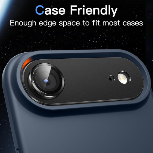 iPhone Air Camera Lens Protector – Metal Ring Frame, Tempered Glass Back Lens Cover, Scratch-Resistant, Full Camera Protection - Silver